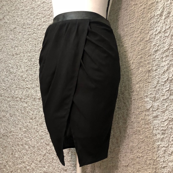 Alice + Olivia Drape Asymmetrical Pencil Skirt - Picture 2 of 7